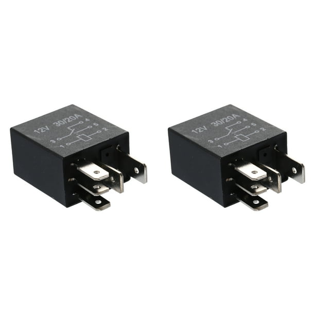 2uds DC 12V 30A SPDT Automóvil Relé Fusible Relé Interruptor Alimentación 5 Alfiler