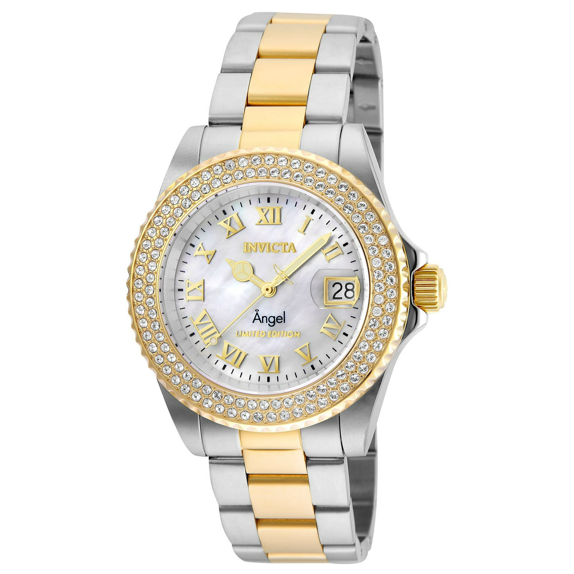 Invicta 24616 Womens Angel Quartz 3 Hand Dial Watch White Walmart