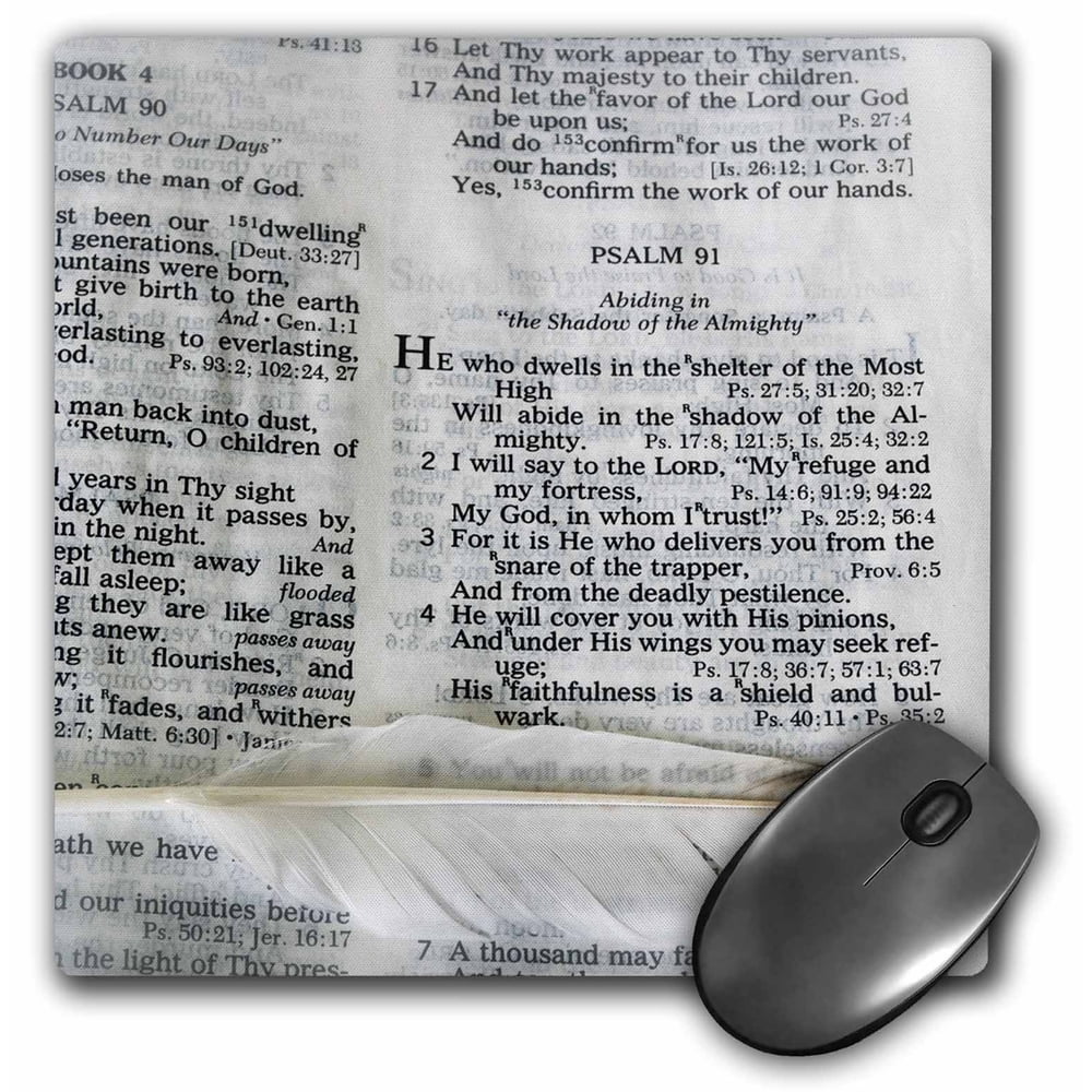 3dRose Photograph Of A Bible Open To Psalm 91 And Marked With A Large 