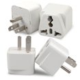 thumbnail image 1 of Paquete de 4 adaptadores universales de viaje con enchufe de Europa a EE. UU. (blanco), 1 of 7