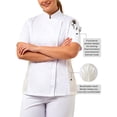 thumbnail image 4 of Ubon Women's Chef Coat Side Mesh Vent Zipper Chef Jacket, 4 of 9