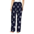 thumbnail image 6 of Pajama Pants Women - white Anchor steering wheel navyblue Soft Breathable Sleep & Lounge Pants for Women, Comfy Casual Pj Pants Bottoms with Pockets, 6 of 7