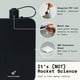 thumbnail image 3 of Botella de agua Rocket Scienz plana de acero inoxidable de 500 ml, color negro, 3 of 9