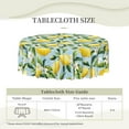 thumbnail image 4 of Round Tablecloth Lemon Watercolor Flower 60 Inch Table Cover for Dining Polyester Cloth with Scalloped Edges Stain Resistance Kitchen Picnic Party Restaurant Decoration, 4 of 6