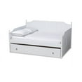 thumbnail image 2 of Baxton Studio Millie Cottage Farmhouse White Finished Wood Full Size Daybed with Twin Size Trundle, 2 of 7