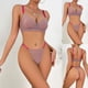 thumbnail image 3 of Gibobby Conjunto ropa interior mujer Conjunto de Lencería Sexy para Mujer con Cinturones de Liga Conjunto de Sujetador y Bragas de Encaje Sexy(Rosa caliente, M), 3 of 5