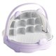 thumbnail image 2 of Caja de cría de gusanos de seda, caja de cría de mascotas, caja de crecimiento de gusanos de seda, transparente, portátil. Violeta, 2 of 9