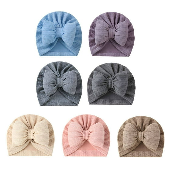 TELOLY 7Pcs Baby Hats,Gentle on Baby Skin Newborn Hats,Comfortably Soft Kids Beanie,Multicolor1