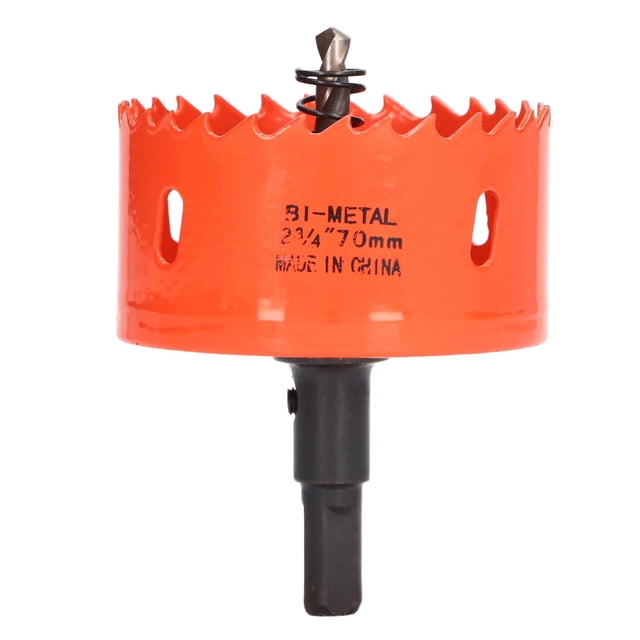 Sierra perforadora Sierra perforadora bimetálica HSS con eje resistente para hacer tableros Cornhole Madera PVC Metal 2 3/4 pulg.