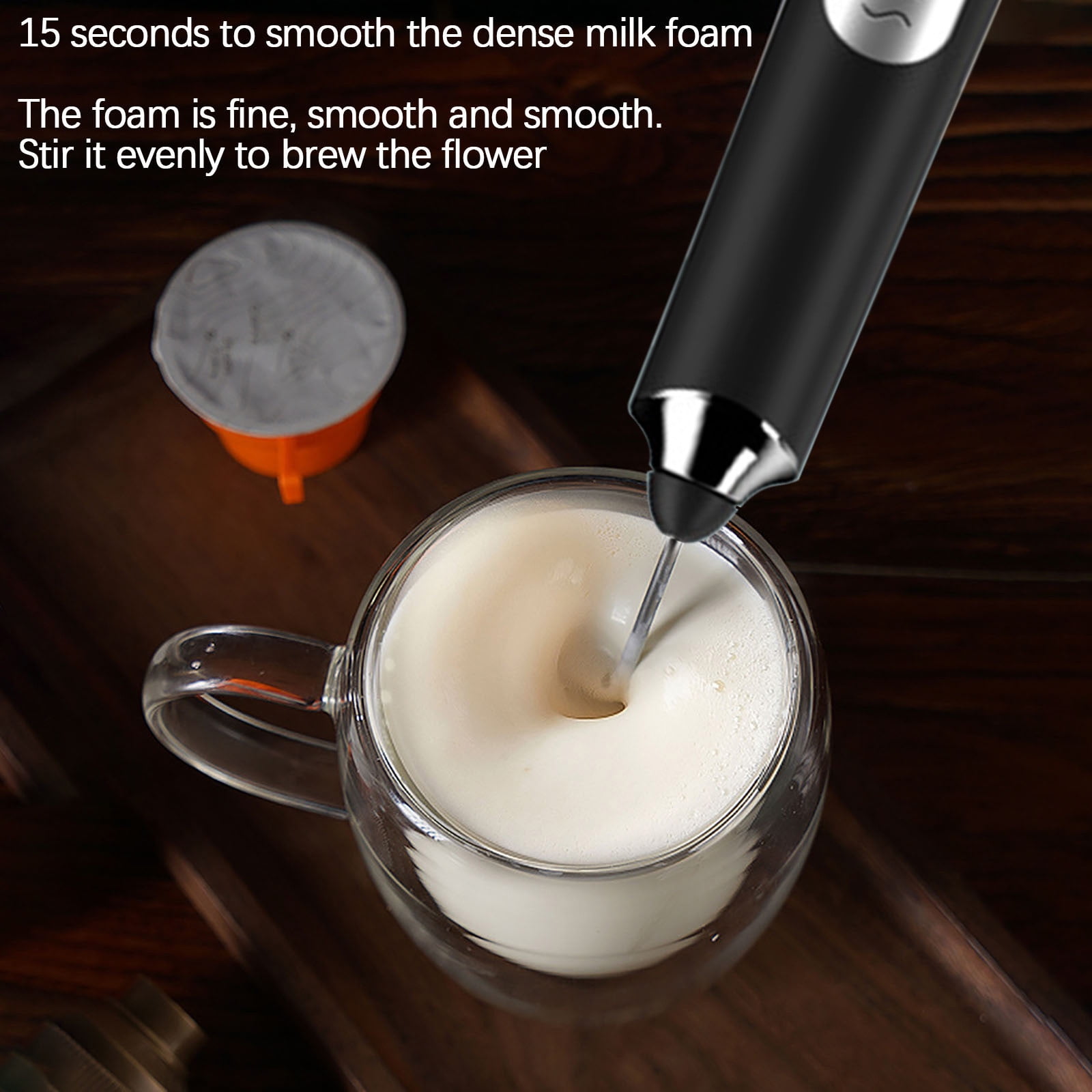 Arestory Milk Frother with USB Charger - 3 Speeds Handheld Mixers, Perfect Frother for Coffee, Matcha, Protein Shake, Milkshake, Whisk for Pancakes, Omelets, Baking, gift & more - Black