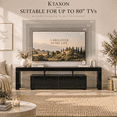 thumbnail image 3 of Ktaxon Modern Media Television Stand with RGB Lights, Gaming Entertainment Center 70" LED TV Stand for 65/70/75/80'' TVs for Living Room, Bedroom, Black, 3 of 6