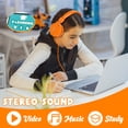 thumbnail image 4 of ONTA Kids Headphones for Boys Girls, Foldable Adjustable Stereo Wired over Ear Headphones for Kids, Toddler Earphones School Teen for School Computer Laptop Game(orange), 4 of 9