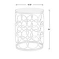 thumbnail image 3 of FirsTime & Co. Silver Interlocking Circles Marblized Table, American Designed, Silver, 16.75 x 16.75 x 22 inches, 3 of 5