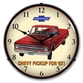 thumbnail image 2 of Collectable Sign and Clock 1967 Chevrolet Pickup LED Lighted Premium Wall Clock, 2 of 4