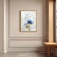 thumbnail image 5 of Blue Floral Hydrangea Plant Canvas Painting Print Wall Art for Living Room Bedroom Decoration Frameless, 5 of 7