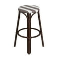 thumbnail image 5 of Butler Specialty Company Tobias Round Rattan 30" Bar Stool -White & Brown Stripe, 5 of 7
