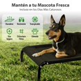 thumbnail image 4 of Cama para Perro Grande, 109x66x20 cm, Elevada y Transpirable, Estructura Metálica Resistente, Superficie Lavable y Fresca, Color Negra, Ideal para Interior y Exterior, Fácil de Armar, 4 of 8