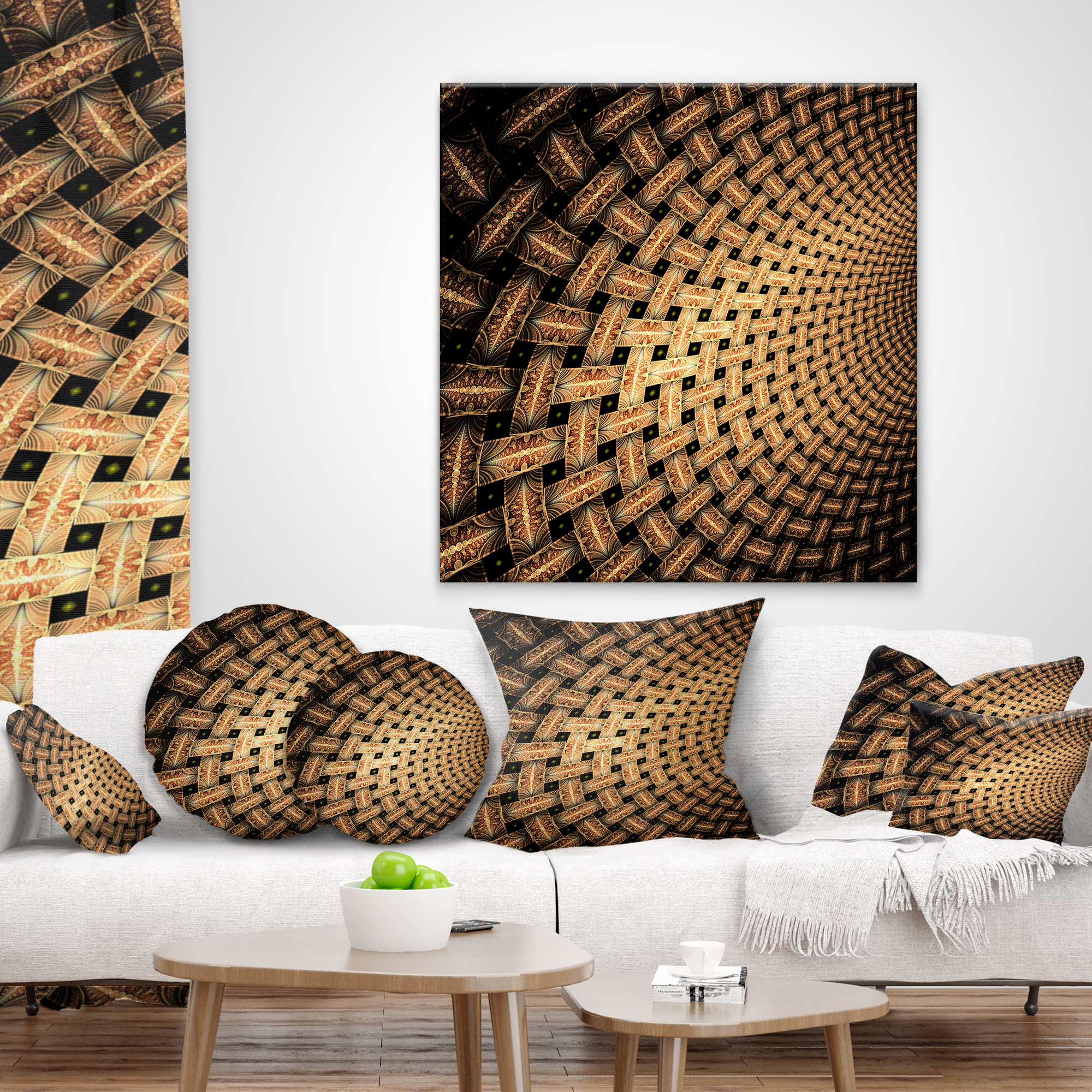 Designart 16" x 16" Black Polyester Throw Pillow