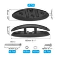 thumbnail image 2 of Uxcell 5Inch Boat Folding Cleat Flip-up Dock Cleat Dock Mooring Cleat with Screws, Black 2 Pack, 2 of 6