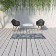 thumbnail image 2 of HomeRoots 479350 2 x 8 ft. Ivory & Navy Floral Non Skid Indoor & Outdoor Runner Area Rug, 2 of 5