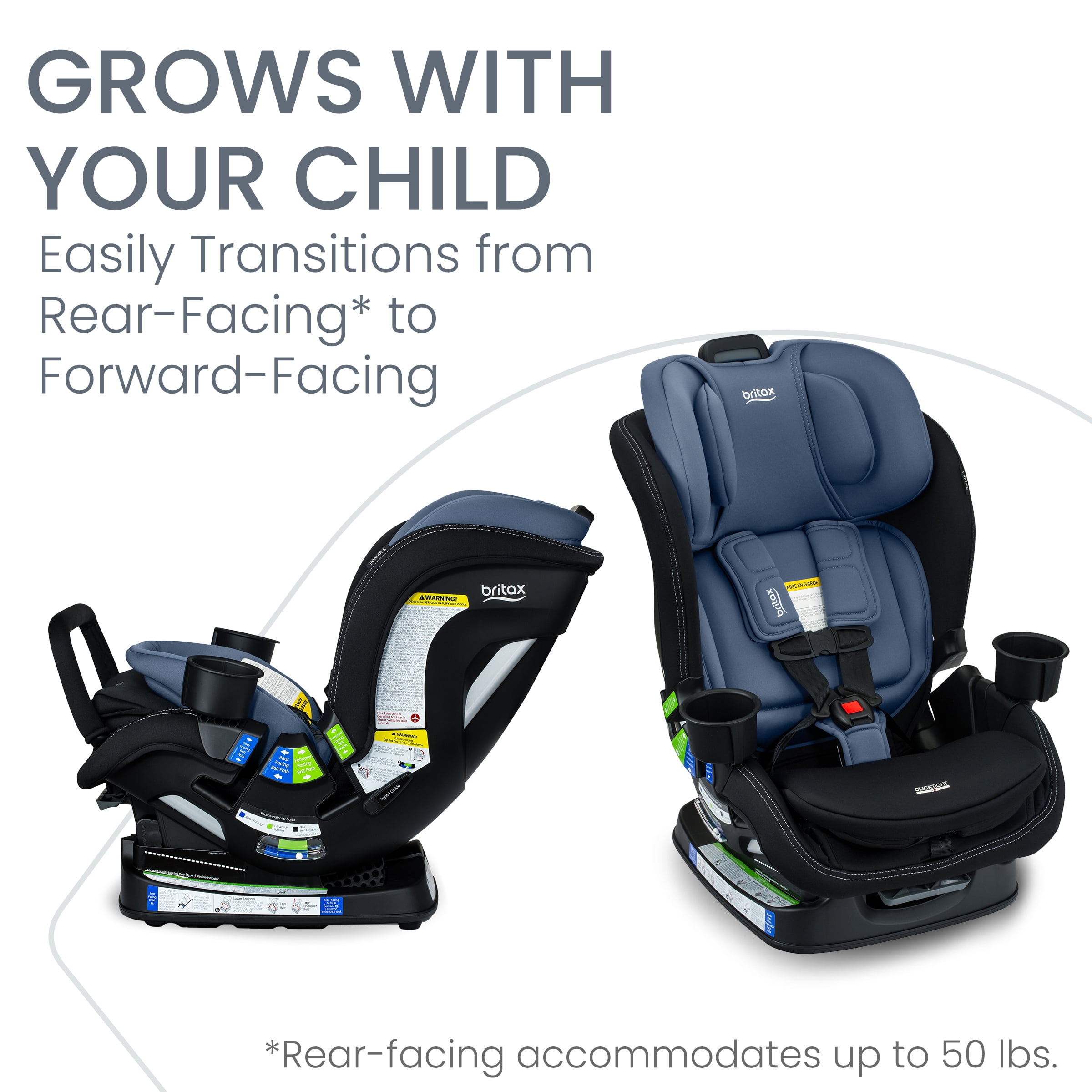 Britax Poplar S Convertible Car Seat, Arctic Onyx