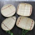 thumbnail image 4 of Bamboo Dim Sum Plate Coffee Table Tray Round Party Snack Serving Woven Fruit Basket Wicker Baskets Dish Dried Veggie, 4 of 6