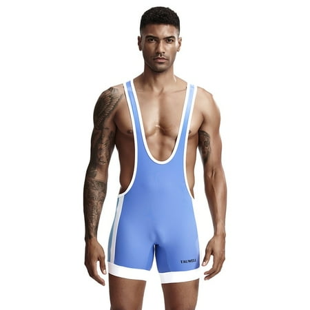 

QWZNDZGR New Men One Piece Bodywear Wrestling Bodysuit Vest Jumpsuit Bodysuits Sexy Men Casual Vest Bodysuit Exercise Sets Leotard