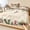 Red Beige, variant on Cal.King Size Fitted Sheet Set - Christmas 3 Piece Bedding Sets 16" Deep Pocket Fitted Sheet with 2 Pillowcases, Xams Tree Winter Poinsettia Pine Cones Red Brushed Microfiber Hotel Luxury Bed Sheets
