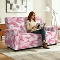 thumbnail image 5 of Xixirimido Recliner Chair Cover, 6-Pieces Stretch Recliner Covers for 2 Seat Reclining Chair Slipcover Loveseat Furniture Protector for Pets Kids, Pink Butterflies, 5 of 8