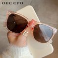 thumbnail image 3 of OEC-gafas de sol cuadradas CPO para hombre y mujer, lentes Punk de gran tamaño a la moda, tonos amarillos, gafas de conducción UV400, 3 of 5