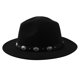 thumbnail image 1 of Ala ancha de fieltro de moda para hombres y mujeres Sombrero (negro), 1 of 5
