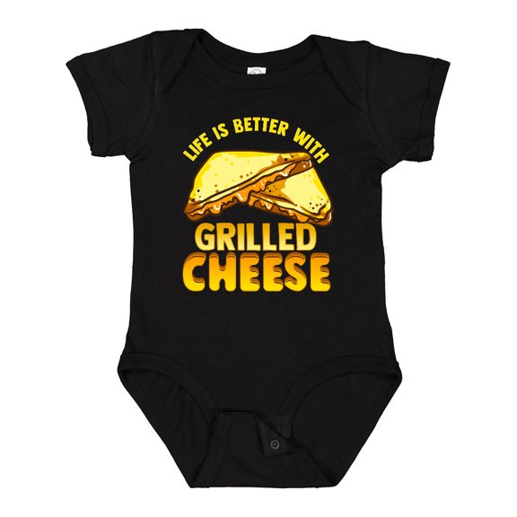 Inktastic Life is Better with Grilled Cheese Boys or Girls Baby Bodysuit