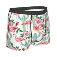 thumbnail image 2 of Yiaed Flamingo Flower Print Men's Soft Cotton Boxer Shorts Breathable Boxers Underwear Moisture-Wicking Underwear Stretch Boxer Briefs for Man-Medium, 2 of 8