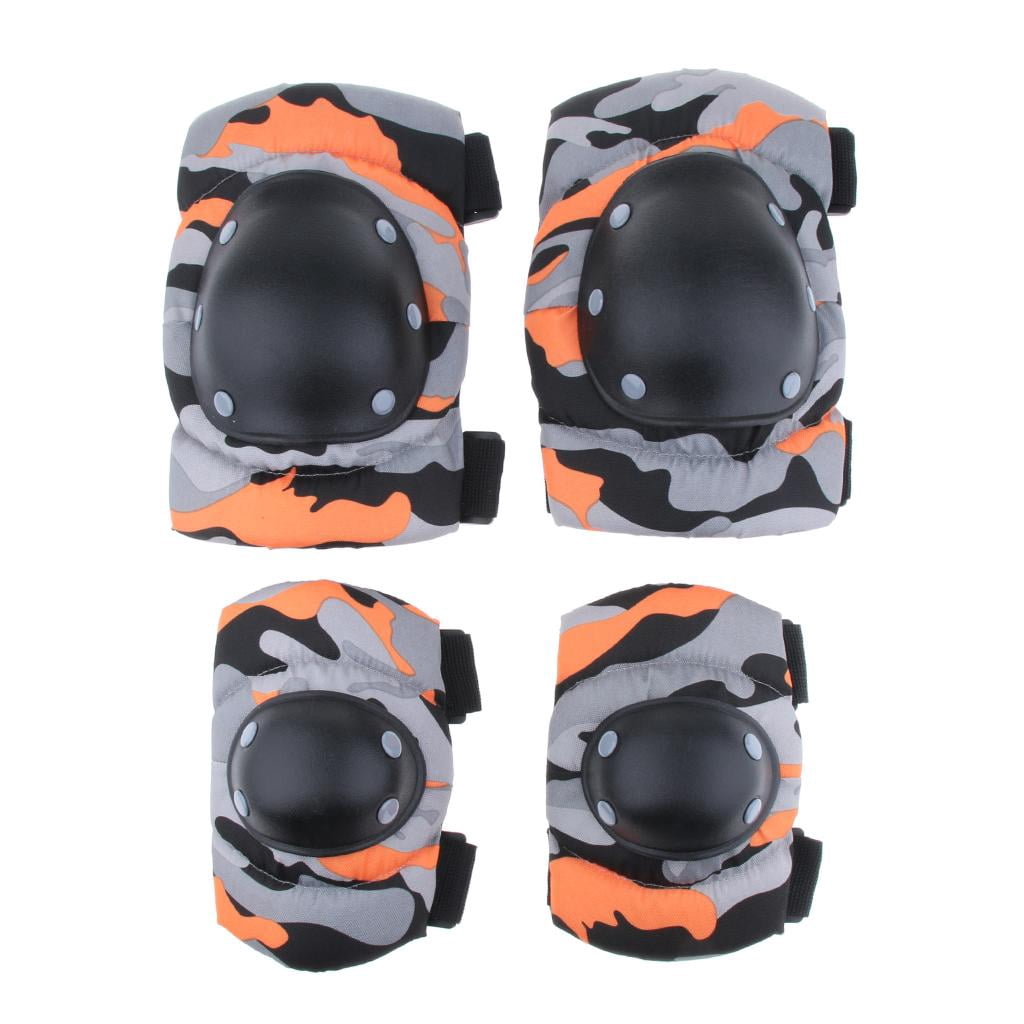 1 Piece Adult Elbow Knee Pads for Roller Skating Scooter Skateboard Climbing Cycling Accessory Orange L