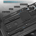 thumbnail image 4 of Moto G Power 2021 Case, with HD Screen Protector (Not Fit 2020/2022), Heavy Duty Shockproof Phone Cover with Magnetic Kickstand Ring for Motorola Moto G Power 2021, Black, 4 of 8