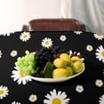 thumbnail image 3 of Odenmar Daisy Floral Round Tablecloth 60 Inch, Farmhouse Waterproof Table Cover, Rustic Flower Design for Dining Table, Kitchen, Party Indoor Outdoor, 3 of 7