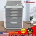 thumbnail image 4 of Denest 5-Drawer Lockable Modern Desktop Drawer Organizer Aluminum Desk Document Storage Box Multi-Functional Office File Cabinet, 4 of 14