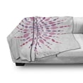 thumbnail image 3 of Pink Mandala Soft Flannel Fleece Throw Blanket, Watercolor Folk Oriental Old Hipster Boho Tattoo, Cozy Plush for Indoor and Outdoor Use, 60" x 80", Baby Pink Plum, by Ambesonne, 3 of 6
