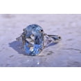 thumbnail image 2 of The Aubree: Lovely Aquamarine Ring set with Diamonds, 2 of 5