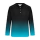 thumbnail image 4 of Blusa de manga larga con capucha para hombre, estilo informal, con botones, estampado degradado, de poliéster, 4 of 4