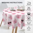 thumbnail image 5 of Pig Tablecloth Round 60 Inch Table Cloth Cover Mat Holiday Party Decoration for Dining Room Home Kitchen Picnic, 5 of 6