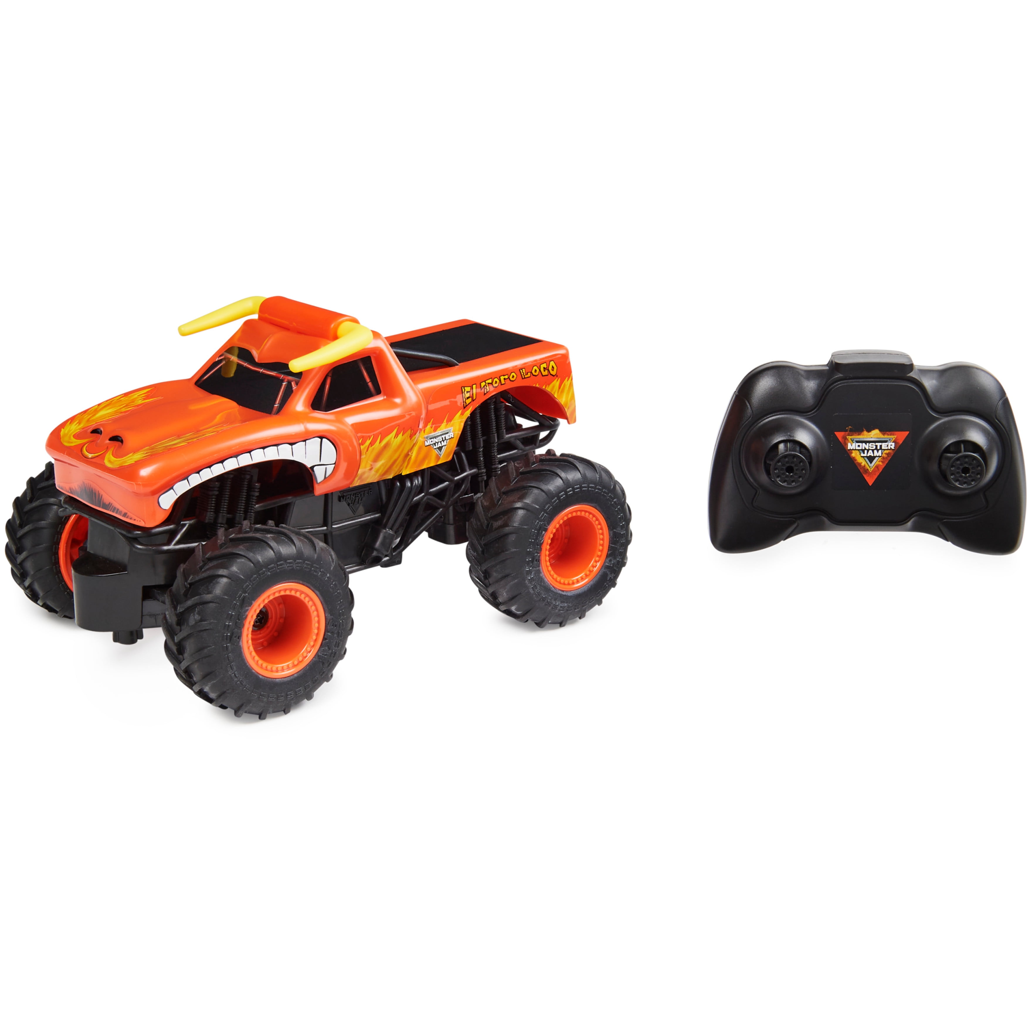 Monster Jam - EL Toro Loco RC 1:24 - Monster Truc Radiocommandé Officiel  avec Radiocommande 2,4 GHz - 6060517 - Jouet Enfant 4 Ans Et +