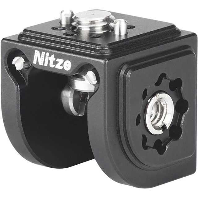 Adaptateur de Montage Caméra Cube (Quatre Faces) avec Trous de Localisation 1/4”, Trous de Localisation ARRI 3/8”,