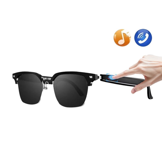 Gafas inteligentes Cielo Meraviglioso con manos libres, llamadas con música y audio Bluetooth para hombres y mujeres, sonido de oído abierto con micrófono y parlantes, asistente táctil/de voz