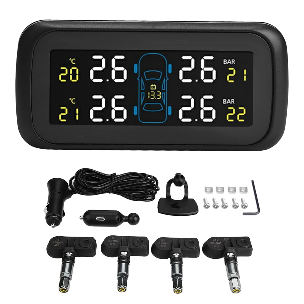 TPMS Cigarette Lighter,Car TPMS Tyre Pressure LCD Tire Pressure Sensor Tire  Pressure Cigarette Lighter True to Its Promise