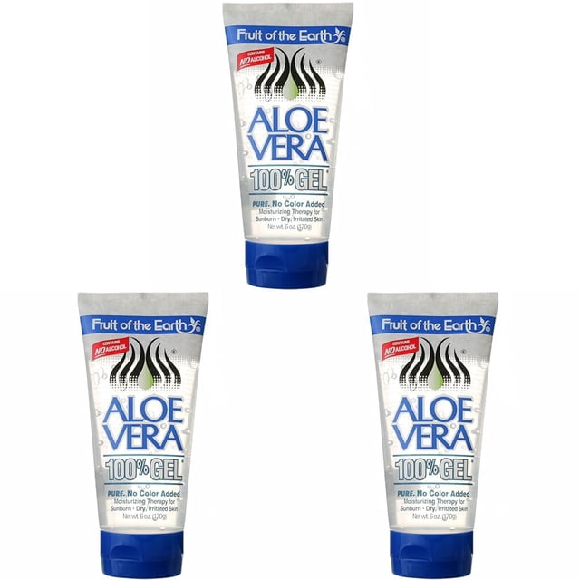 Gel de aloe vera Fruit of the Earth 100% 180 ml (paquete de 3)