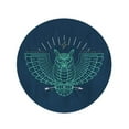 thumbnail image 2 of SIDONKU 60 inch Round Beach Towel Blanket Thin Line Owl Shadows Bird Label Badge Emblem Travel Circle Circular Towels Mat Tapestry Beach Throw, 2 of 2