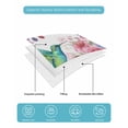 thumbnail image 5 of Quilts Twin Size Bedding Set, Pink Spring Floral Lightweight Quilted Comforter, Watercolor Birds Farmhouse Elegant Soft Reversible Bedspread Coverlet with Pillow Covers for All Season, 68" x 86", 5 of 7