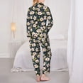 thumbnail image 6 of Wukai Flowers Print Women's Pajama Set - Soft Long Sleeve Sleepwear for Comfort and Style-Medium, 6 of 9
