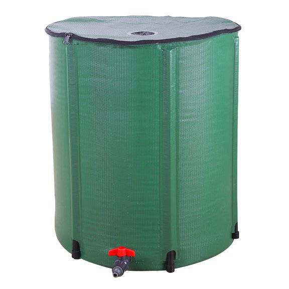 50/132/200 Gallon Collapsible Rain Barrel - Foldable Water Container for Garden, Lawn & Poolside, Durable Portable Water Tank for Rainwater Collection & Irrigation